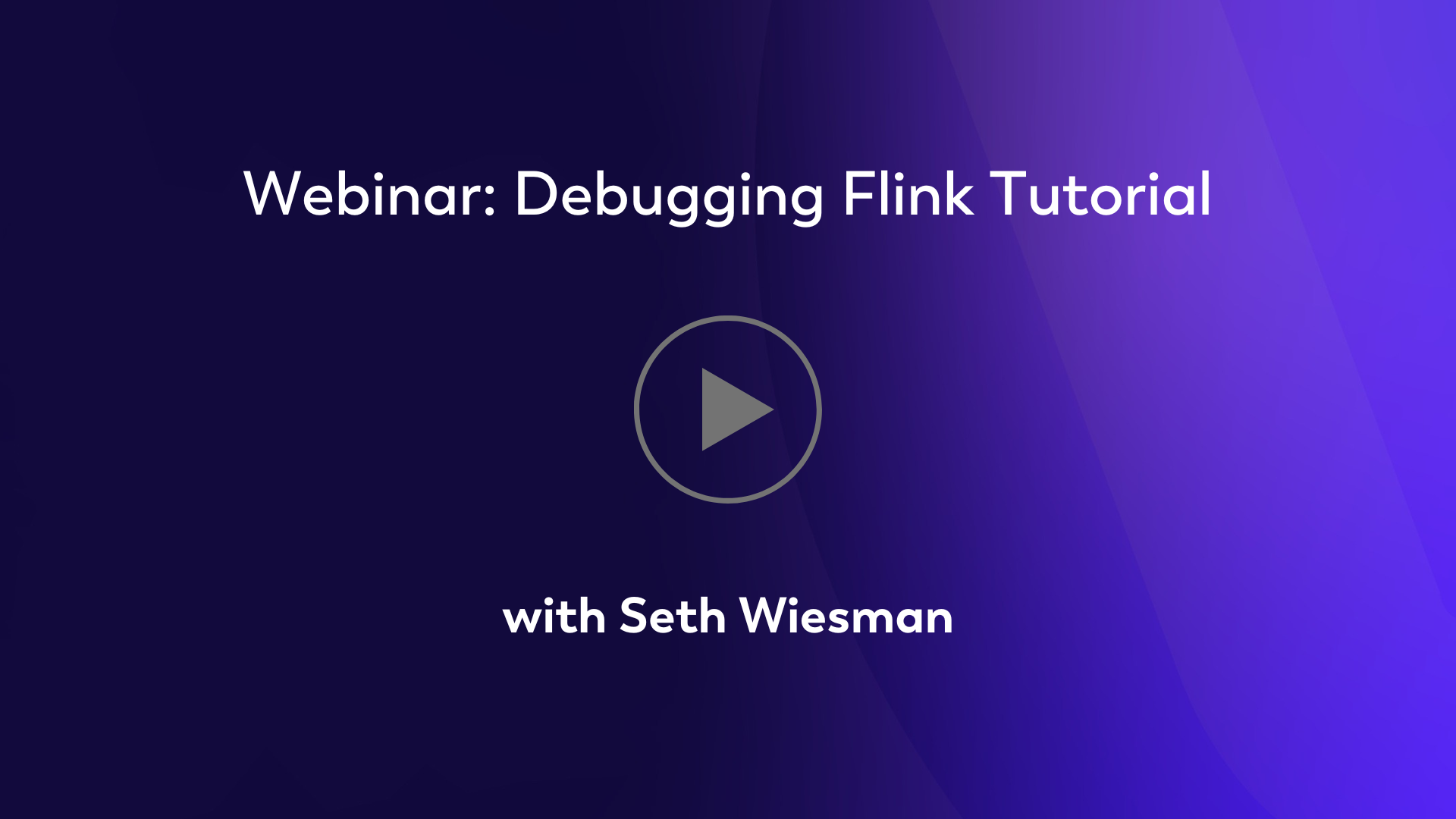 Debugging Flink Tutorial-1