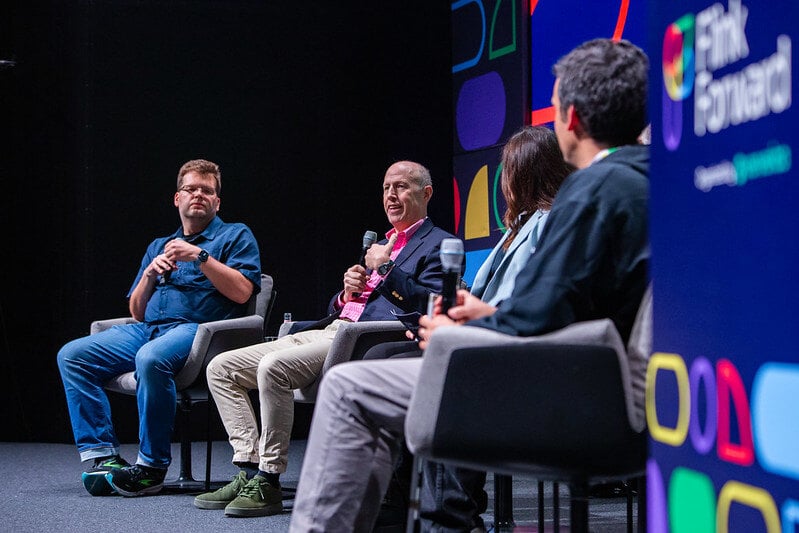 Flink Forward 2024 AI Panel participants onstage.