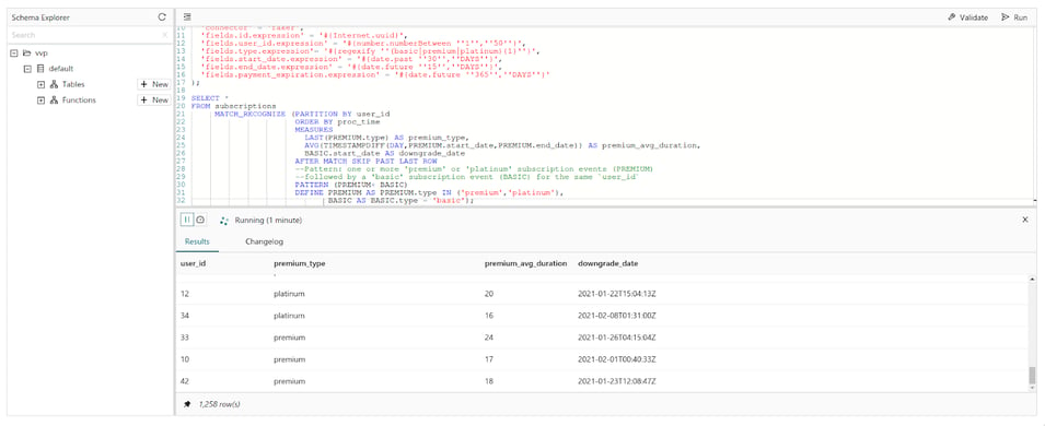 Detecting patterns with MATCH_RECOGNIZE