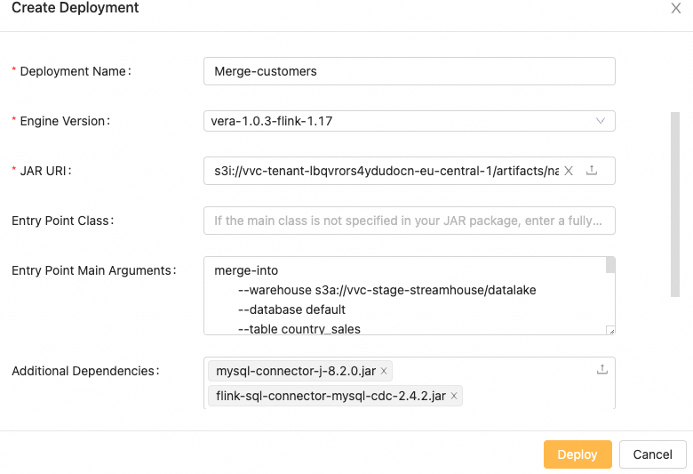 Merge Action Creation