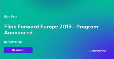  Flink Forward Europe 2019 - Program Announced