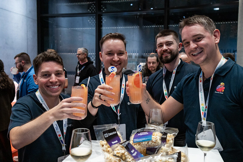 Attendees enjoying a beverage at the Sponsor Cocktail hour.